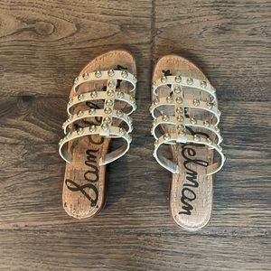 Sam Edelman gold slide sandal. Size 6.